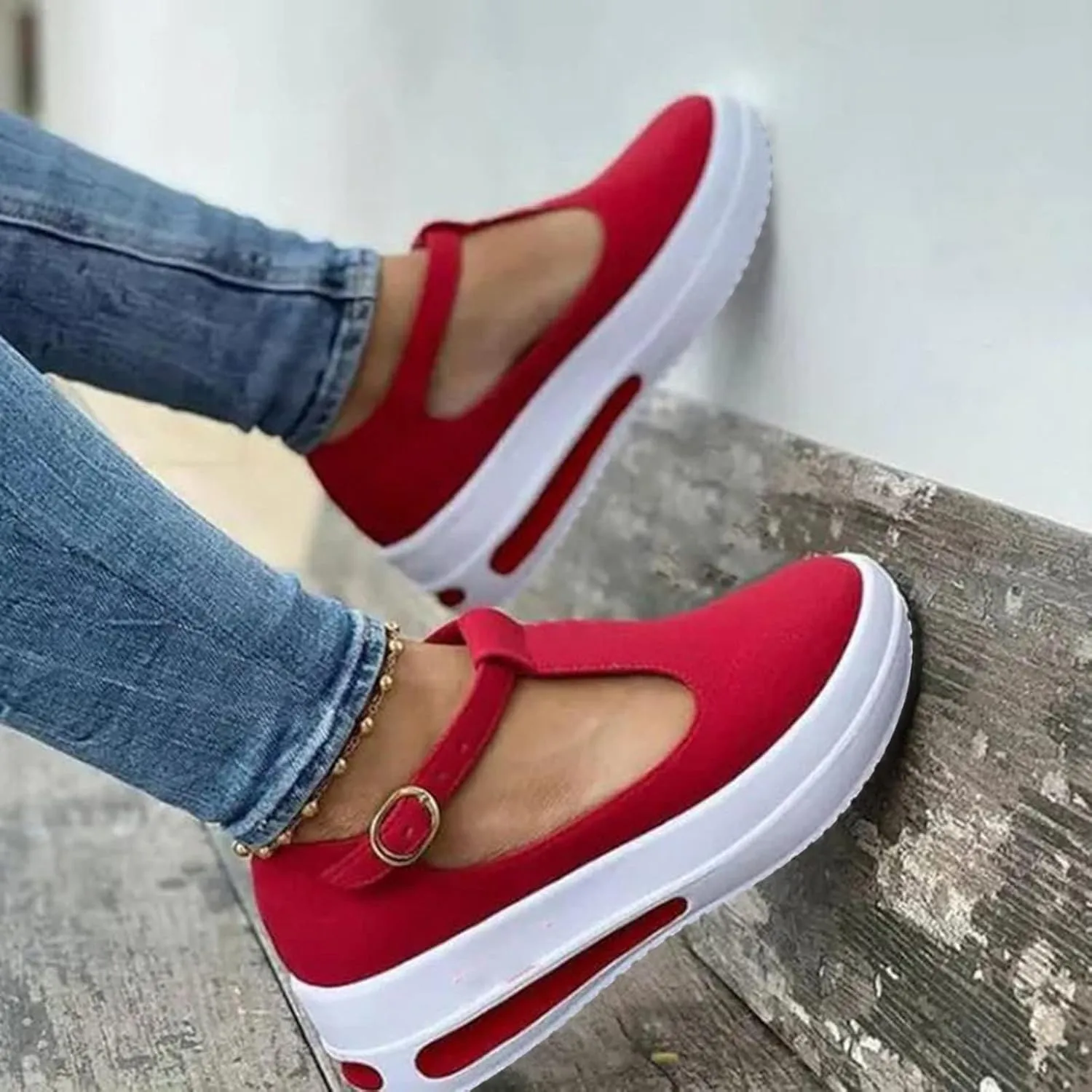 Womens Espadrille Wedges Flat Sandals Ankle Flock or Hollow Strappy Closed Toe Casual Outdoor Buckle Strap 2025 Dressy Summer Wear Slip on Crystal Platform Black Walking Shoes