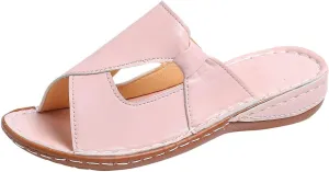 Womens Flat Sandals Orthopedic Slip On Slippers Arch Support Sandals Fashion Casual Beach Walking Sandal Open Toe Slippers Comfortable Plantar Fasciitis Arch Support for Women