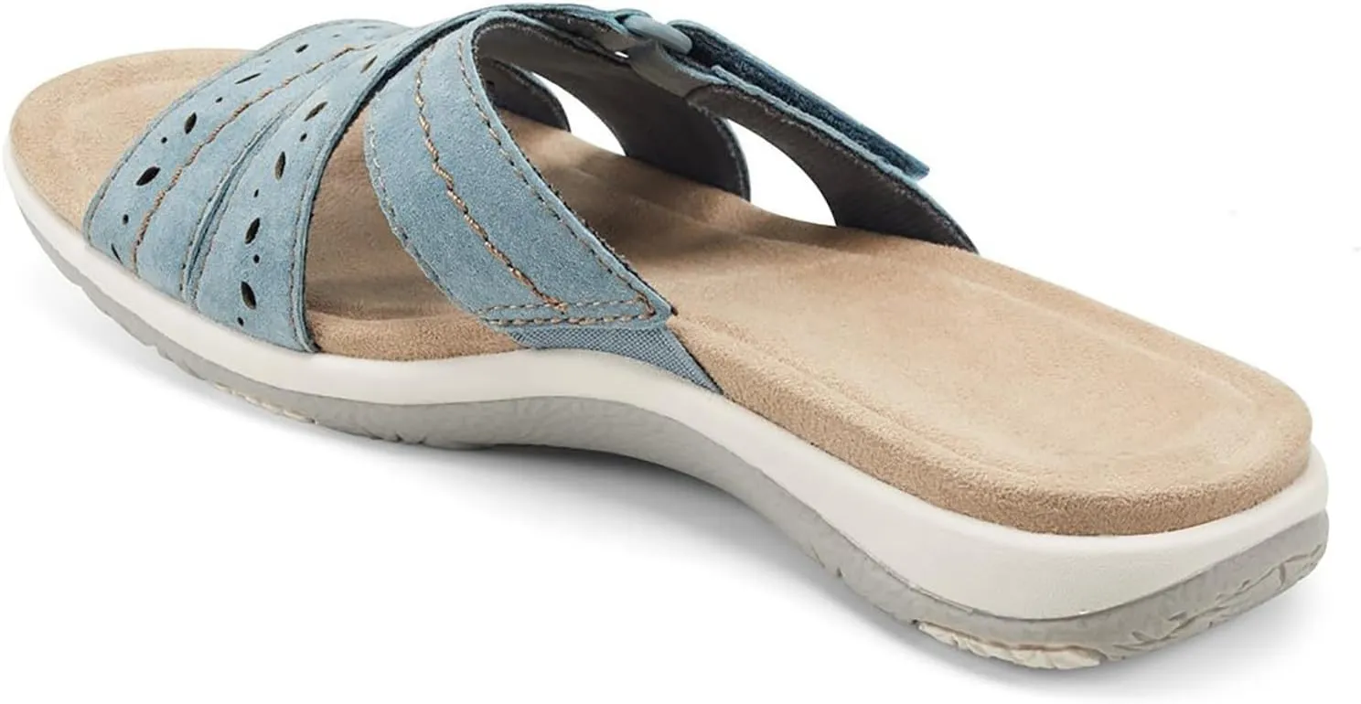 Womens Flat Sandals Summer Arch Support Orthopedic Sandals,Sandalias Ortopdicas Para Mujer,Adjustable Straps Slides for Women,Soft Cushion Slippers Straps Breathable Slip on Walking Slides