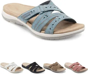 Womens Flat Sandals Summer Arch Support Orthopedic Sandals,Sandalias Ortopdicas Para Mujer,Adjustable Straps Slides for Women,Soft Cushion Slippers Straps Breathable Slip on Walking Slides