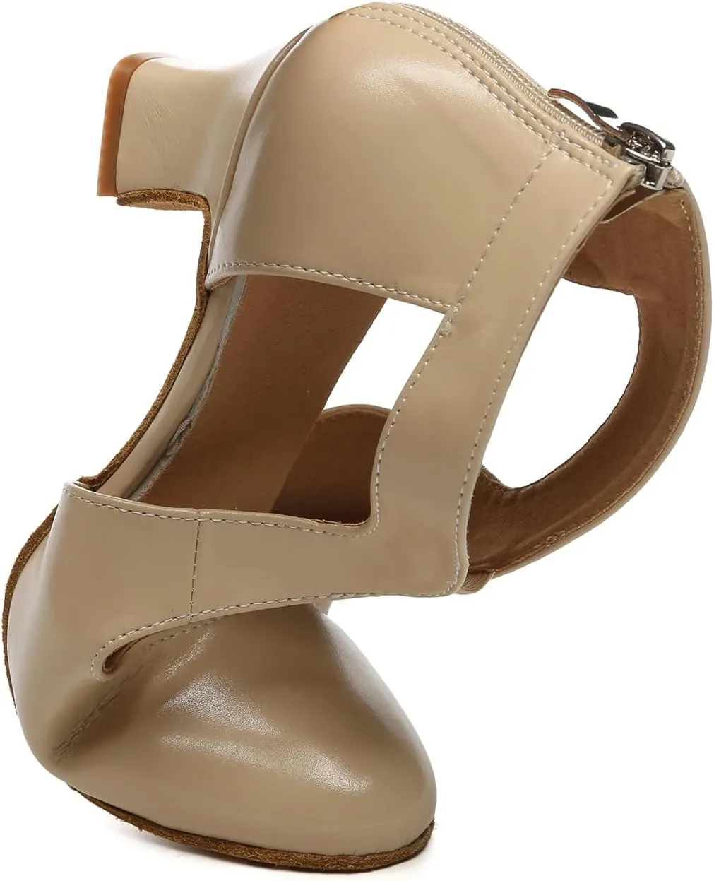 Women's Latin Dance Shoes Closed Toe Ballroom Salsa Dance Heel Performance Dancing Shoes, Model YCL629