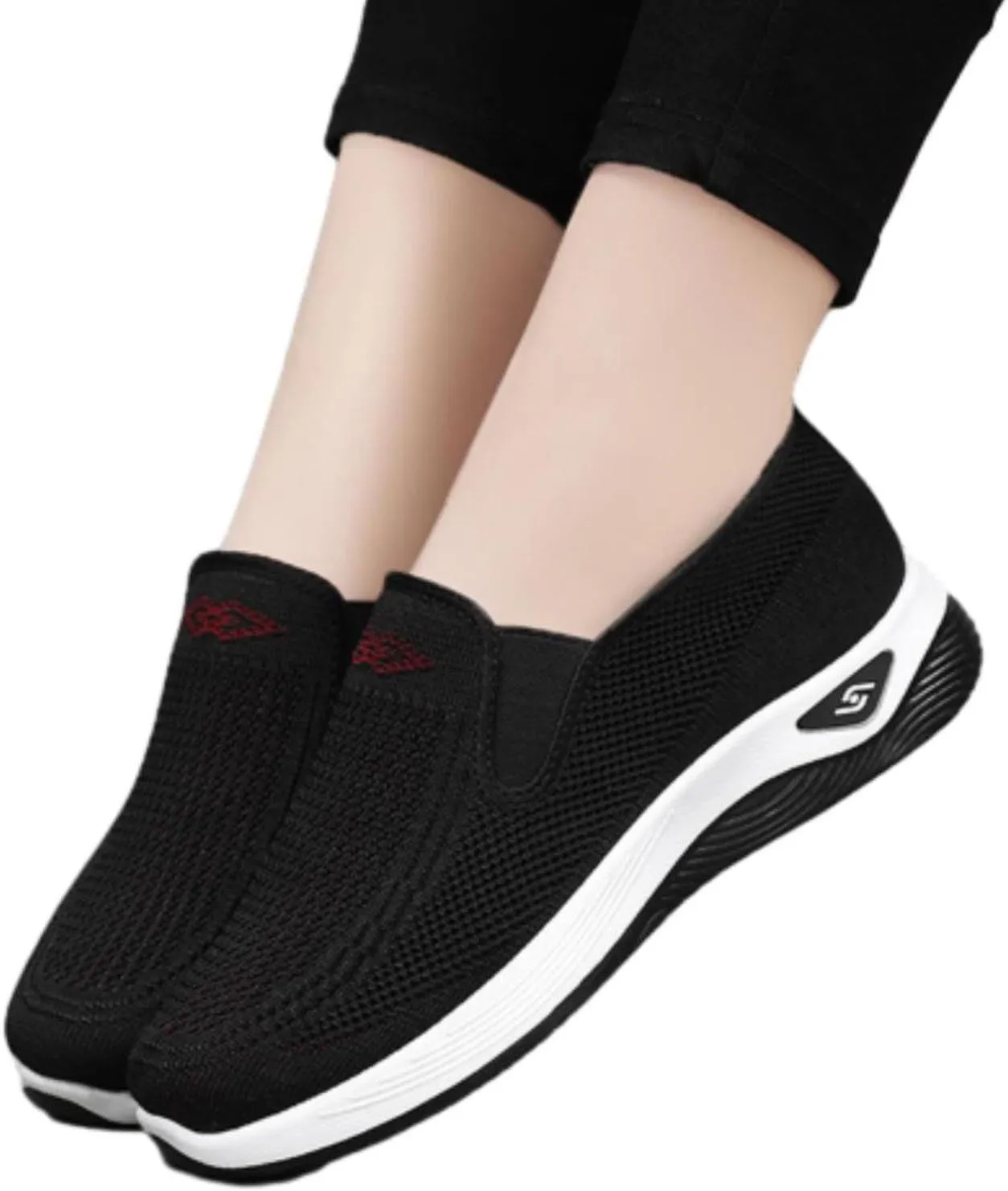 Women's Mesh Slip On Walking Shoes Fashion Sneaker Athletic Shoe Casual Comfortable Loafer Tennis Workout Sneakers