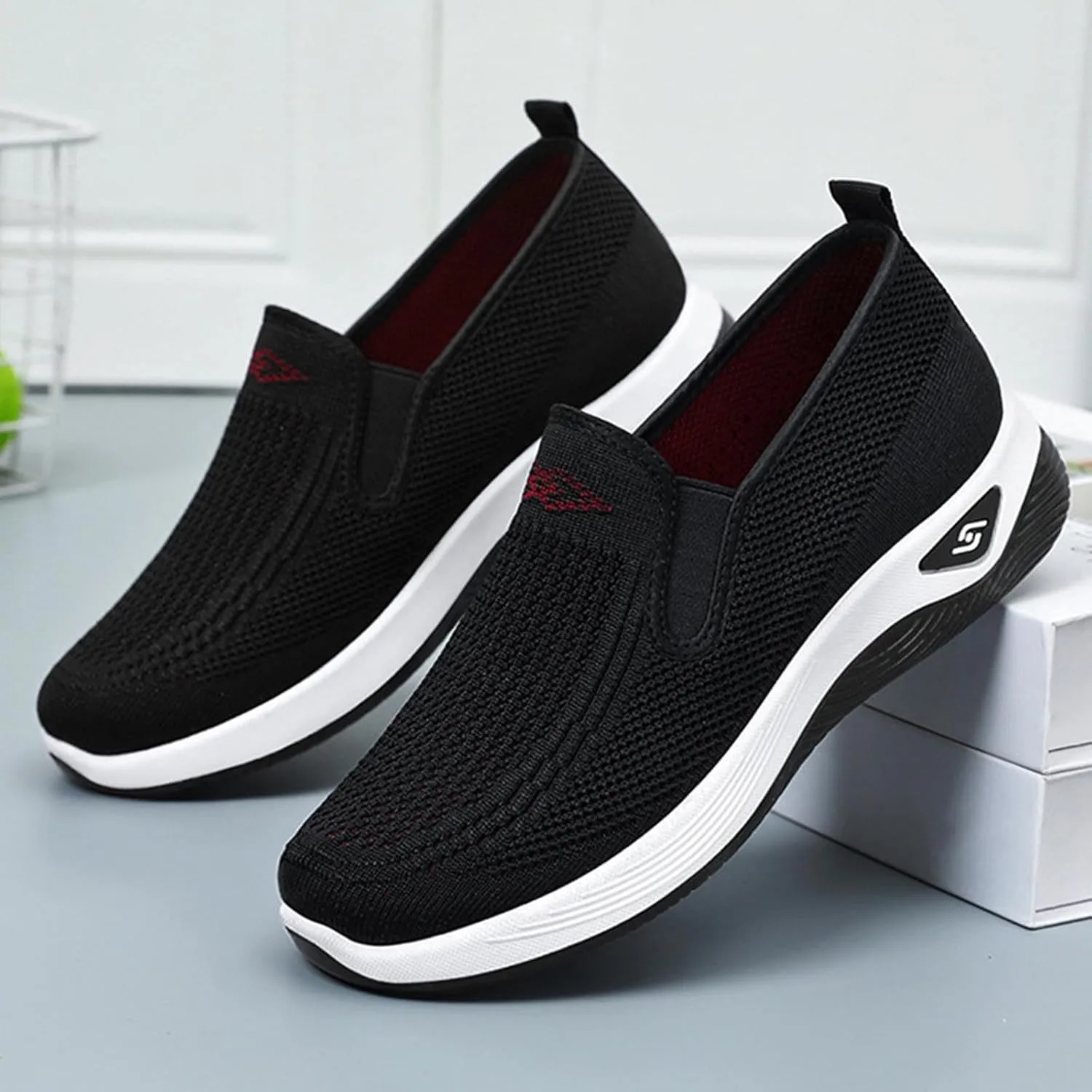 Women's Mesh Slip On Walking Shoes Fashion Sneaker Athletic Shoe Casual Comfortable Loafer Tennis Workout Sneakers