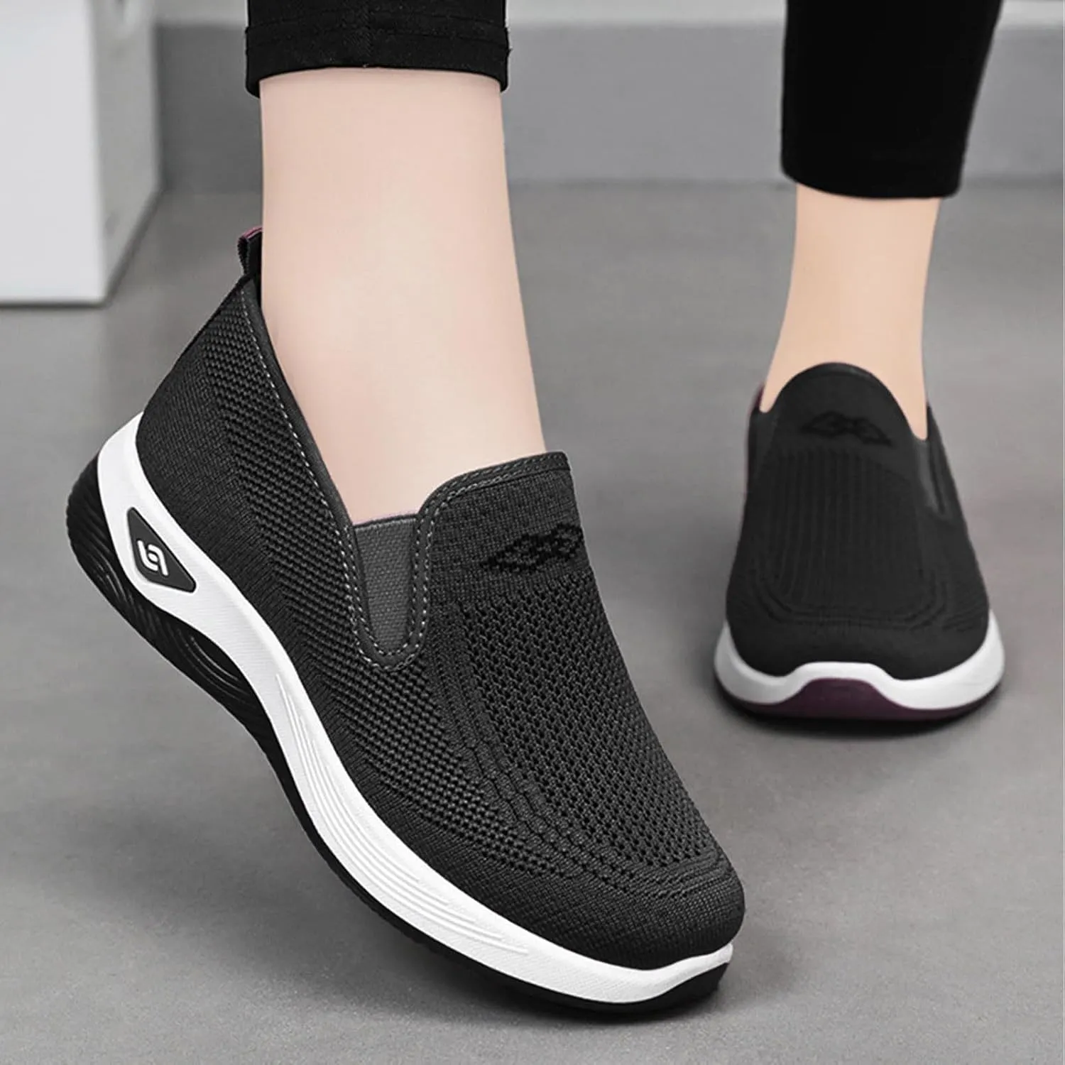 Women's Mesh Slip On Walking Shoes Fashion Sneaker Athletic Shoe Casual Comfortable Loafer Tennis Workout Sneakers