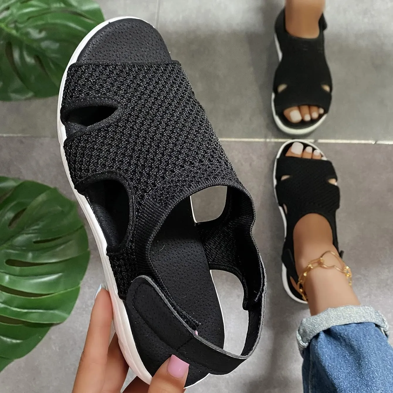 Women's Orthopedic Arch Support Reduces Pain Comfy Sandal, New Women Orthopedic Sandals Arch Support, Comfortable Good Arch Support Strappy Walking Sandals for Women