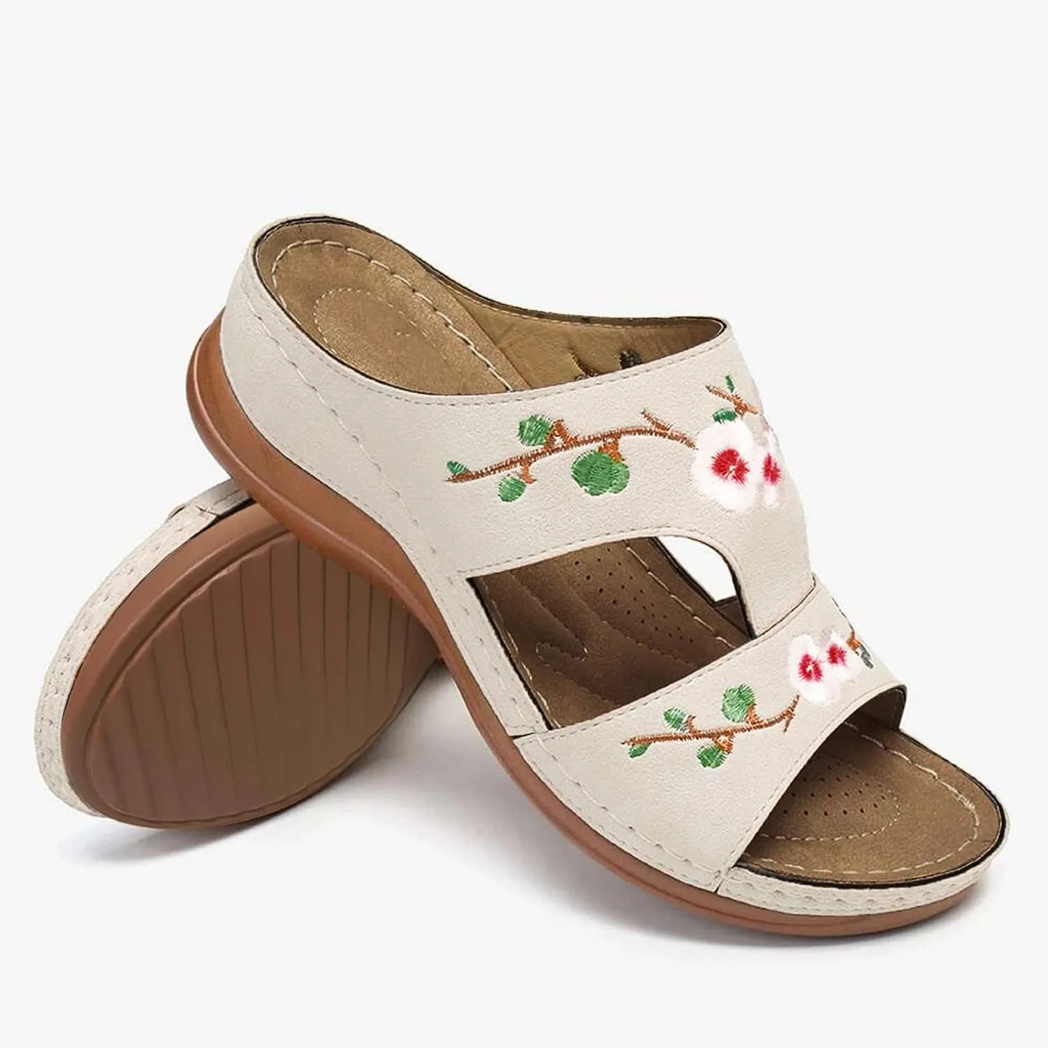 WomenS Orthopedic Sandals Orthotic Women Wedge Heel Sandals Shose Woman Sandals Orthopedic Summer House Slippers for Women Arch Support Linen Indoor Shoes Womens Shoes Orthopedic Support Dressy