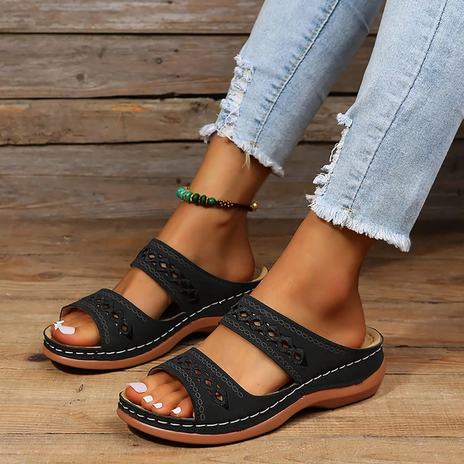 Womens Orthotic Flip Flops with Arch Support Orthotic Women Slip On Sandals Open Toe Sandals Orthotic Flip Flops with Arch Support for Women Wide Womens Wide Width Adjustable Sandals with Back Strap