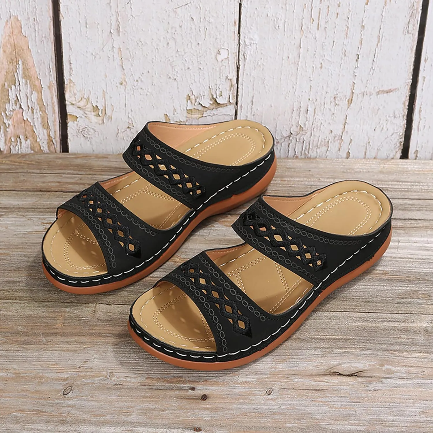 Womens Orthotic Flip Flops with Arch Support Orthotic Women Slip On Sandals Open Toe Sandals Orthotic Flip Flops with Arch Support for Women Wide Womens Wide Width Adjustable Sandals with Back Strap