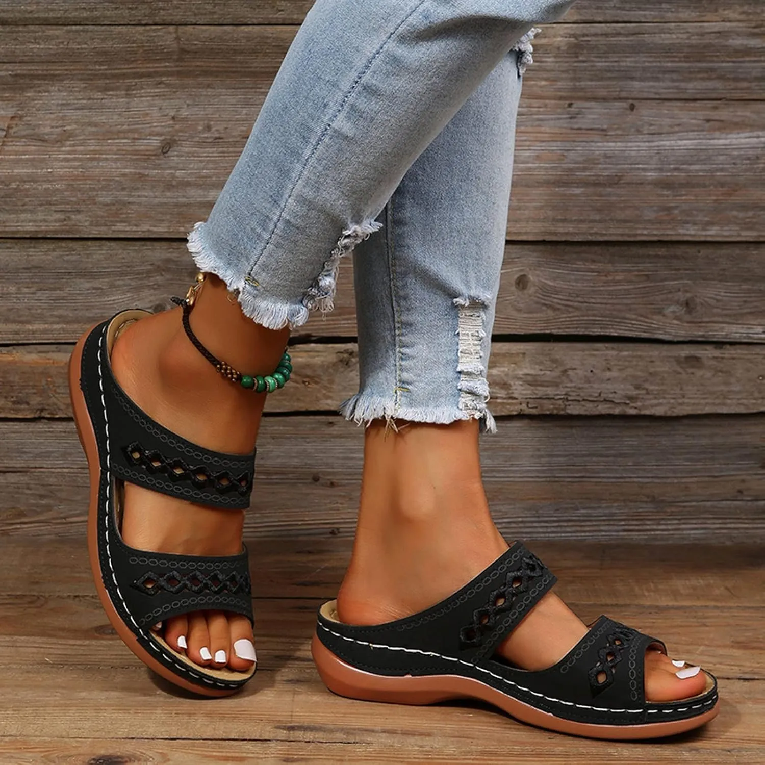Womens Orthotic Flip Flops with Arch Support Orthotic Women Slip On Sandals Open Toe Sandals Orthotic Flip Flops with Arch Support for Women Wide Womens Wide Width Adjustable Sandals with Back Strap