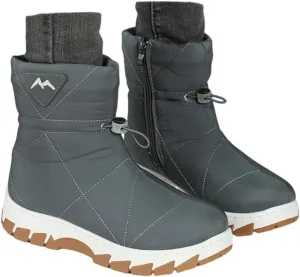 Womens Platform Snow Boots Memory Foam Side Zipper Pull On Nylon Waterproof Thick Faux Fur Lined Winter Rain Snow Boots Lightweight Warm Fashion Mid Calf Boot with Adjustable Drawstring