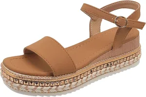 Women's Platform Wedge Sandals Wedge Sandals for Women Casual Beach Walking Sandal Summer Soft Arch Support