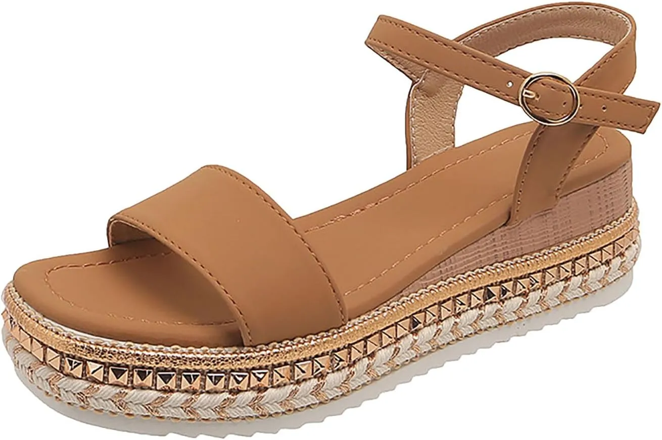 Women's Platform Wedge Sandals Wedge Sandals for Women Casual Beach Walking Sandal Summer Soft Arch Support