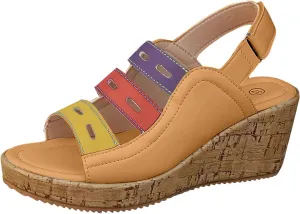 Women's Platform Wedge Sandals Womens Wedge Sandals Arch Support Walking Comfortable Sandal Slip on Summer Casual