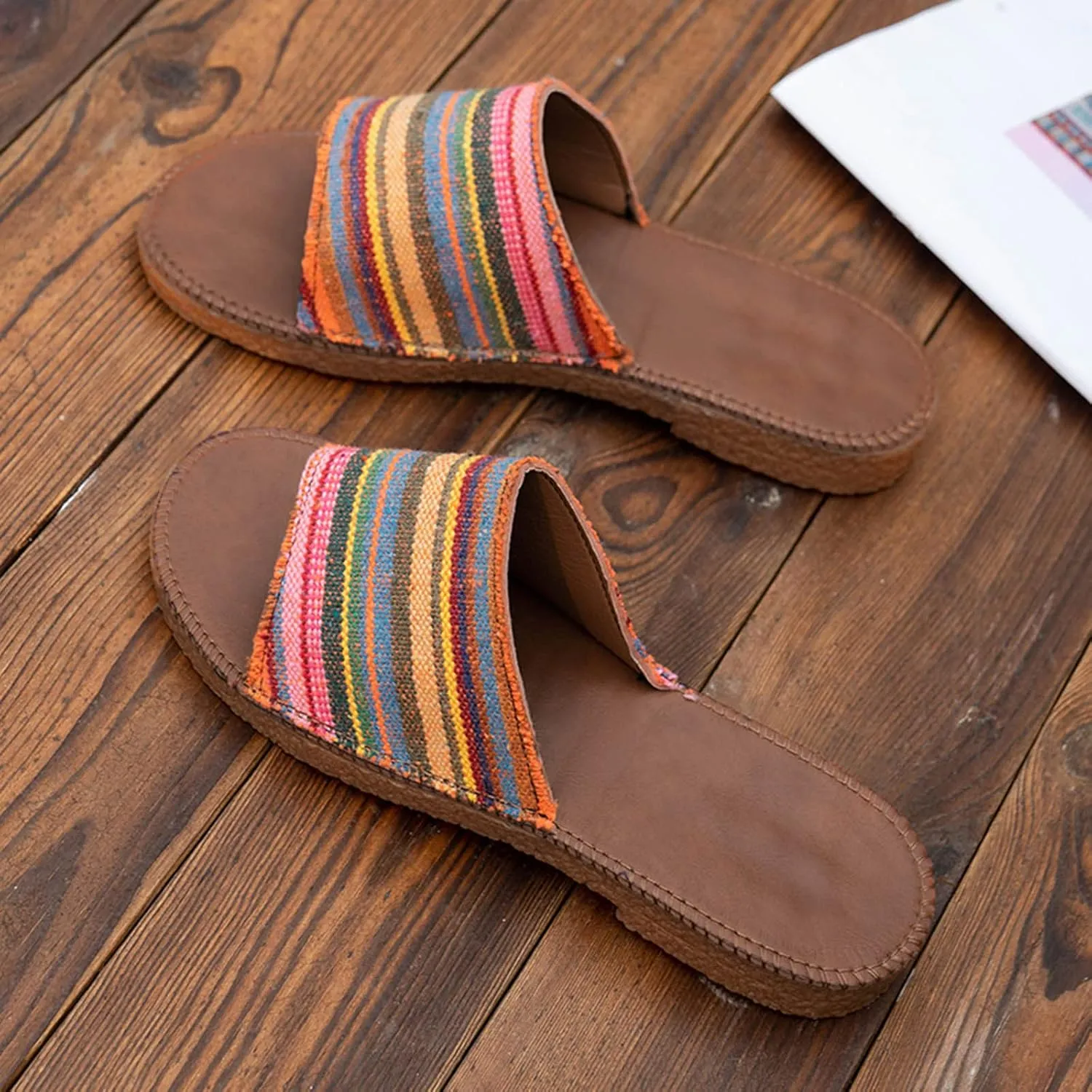 Women's Sandals Slide Sandals for Women Flat Sandal Womens Dressy with Elastic Comfort Dress Outdoor