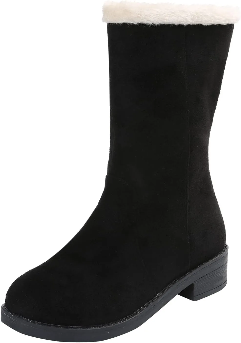 Women's Snow Boots Waterproof Zipper Women Snow Boots Slip on Womens Winter Boots Size 10.5 Wide Snow Boots for Snowshoeing Botas De Invierno Para Mujer Pie Ancho