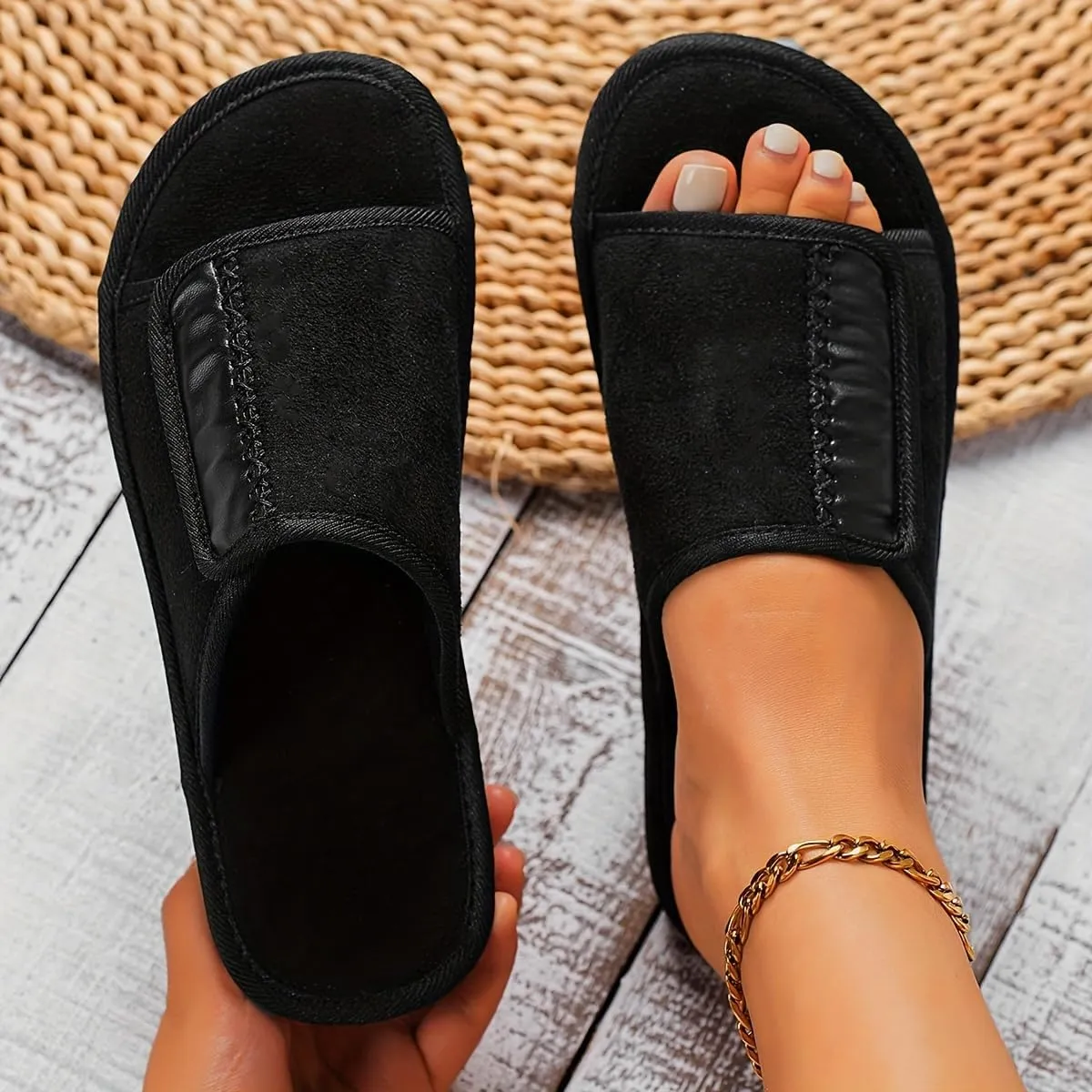 Womens Wedge Sandals Comfortable Orthopedic Dressy Summer Flip Flops Casual Walking Slide Arch Support Plantar Fasciitis Adjustable Straps Foot Pain Relief