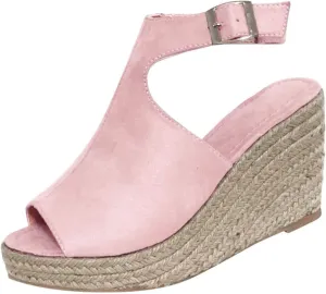 Womens Wedge Sandals Wedge Sandals Open Toe for Women Womens Dress Slip on Sandal Comfortable Shoes Comfortable Dressy Women Dressy