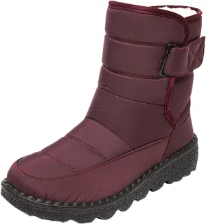 Womens Winter Boots Snow Boots for Women Waterproof Thick Bottom Waterproof Mid Calf Boots for Women Comfy Warm
