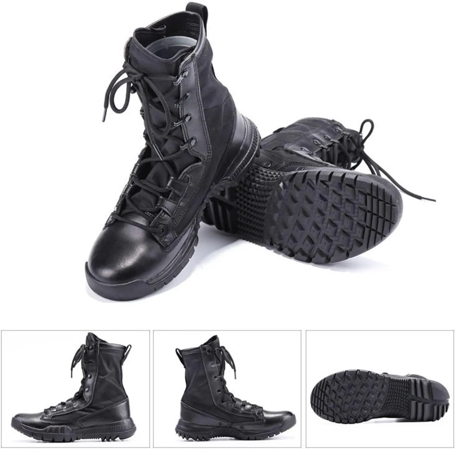 Wygwlg Men Waterproof Military Tactical Boots, Men's Outdoor Breathable High Top Anti Slip Military Tactical Boots, Army Hunting Jungle Hiking Boots, for Backpacking, Camping Climbing