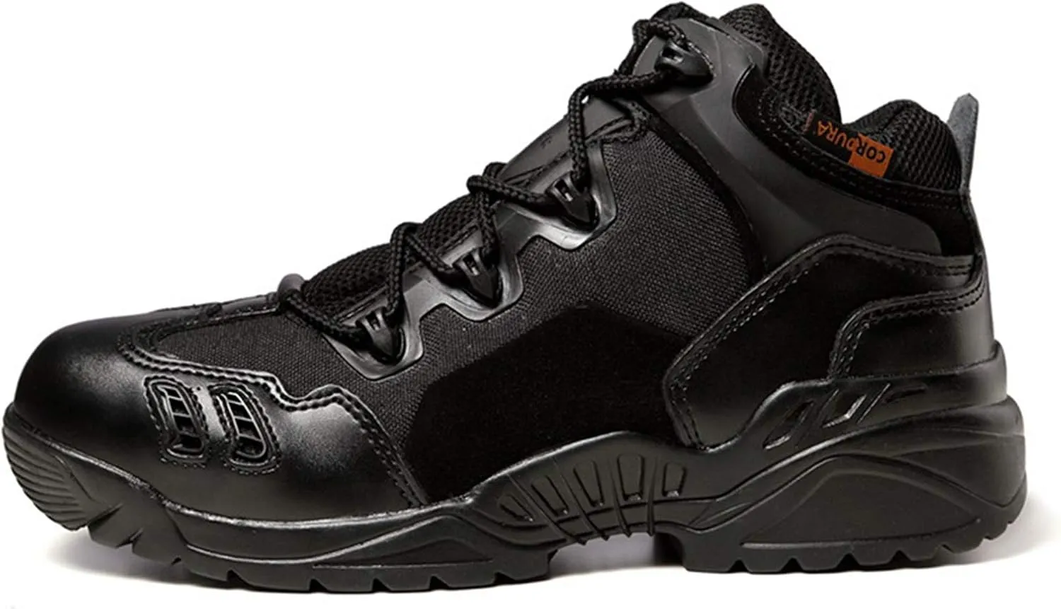 Wygwlg Spring and Autumn Men Military Tactical Boots, Army Ankle Boot Men's Work Shoes, Breathable Hiking Shoes, Black B-34