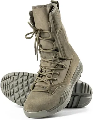 Wygwlg Tactical Boots for Men Waterproof, Men's Breathable Lightweight Non-Slip Military Tactical Boots, Leather Outdoor Hiking Combat Boots, for Hiking, Motorcycle, Climbing, Army Training